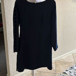 Club Monaco Womens Size 10 A Line Mini Dress Navy Blue Diamond Cut Outs NWOT